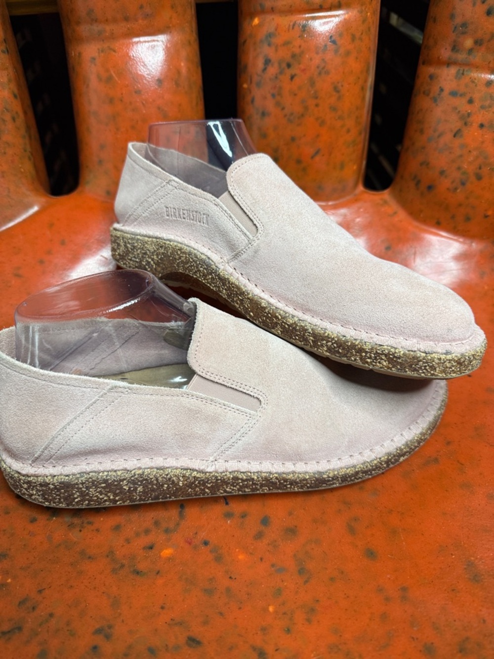 Birkenstock Women's Slip-On Suede Loafers — Blush Pink